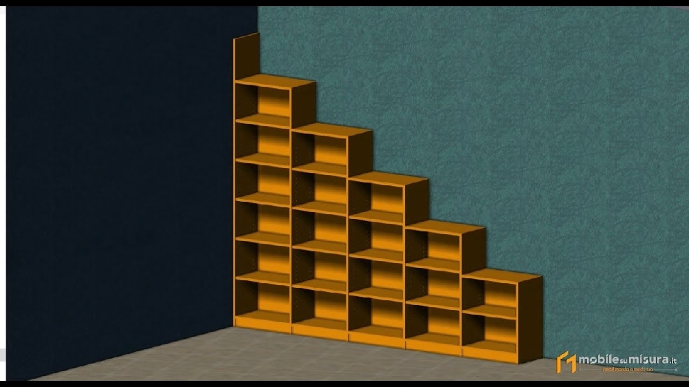 Libreria 5 vani a scala dx